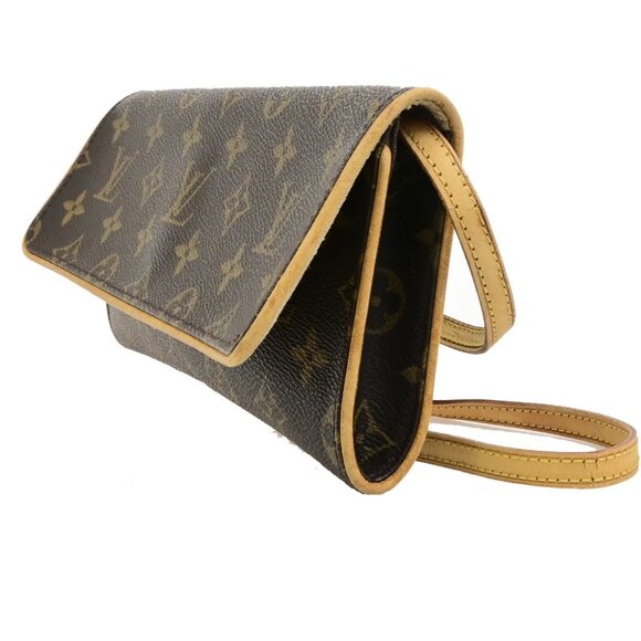 LOUIS VUITTON Pochette Twin GM 2Way Shoulder Bag Monogram Brown - Picture 14 of 16